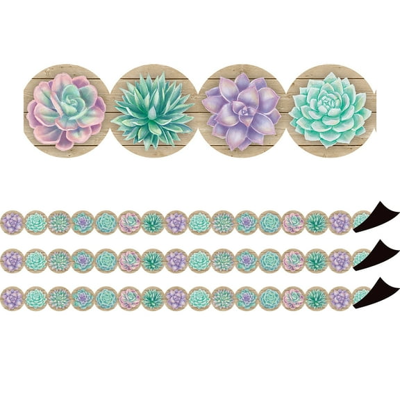 Teacher Created Resources Rustic Bloom Magnetic Border, 24 Feet Per Pack, 3 Packs