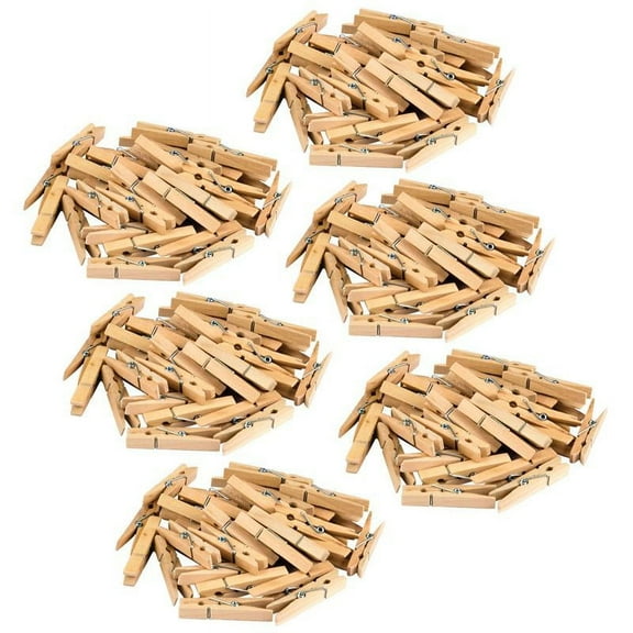Teacher Created Resources STEM Basics: Medium Clothespins, 50 Per Pack, 6 Packs