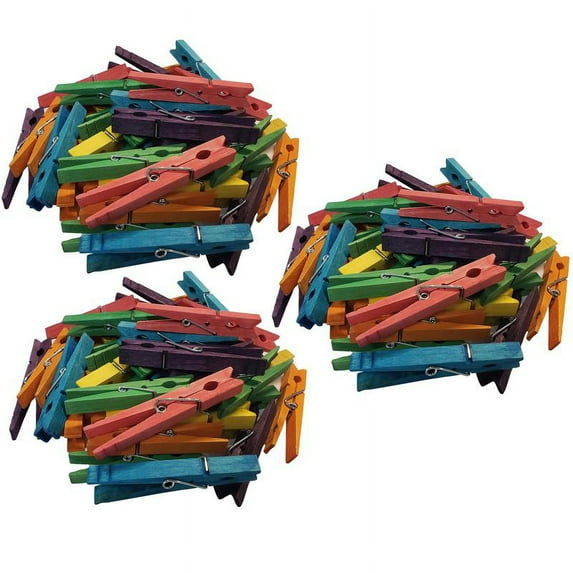 Teacher Created Resources STEM Basics: Multicolor Clothespins, 50 Per Pack, 3 Packs