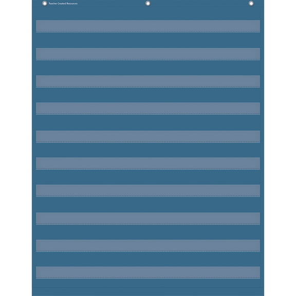 Teacher Created Resources Slate Blue 10 Pocket Chart, 34" x 44"