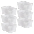 thumbnail image 1 of Teacher Created Resources® Small Plastic Storage Bin, Clear, 6 Count, 1 of 2