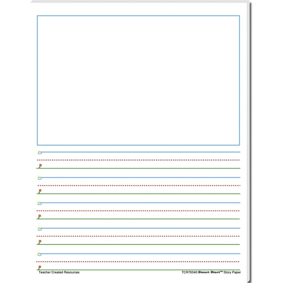 Teacher Created Resources Smart Start 1-2 Story Paper: 360 Sheets