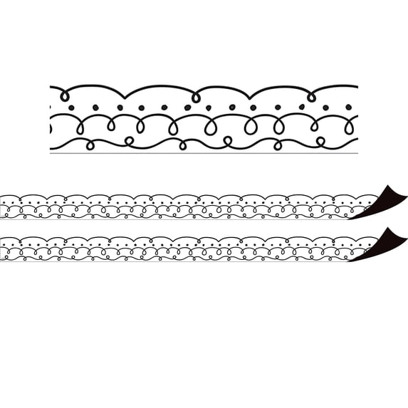 Teacher Created Resources Squiggles and Dots Magnetic Border, 24 Feet Per Pack, 2 Packs