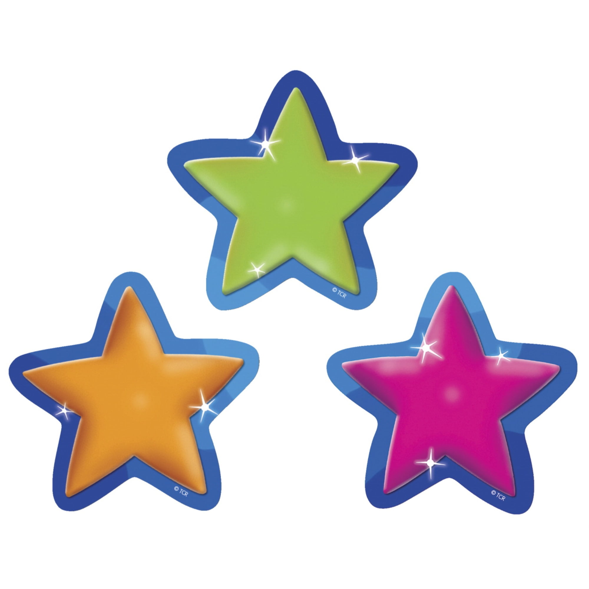 Multicolor Star-Shaped Magnetic Accents for Whiteboards