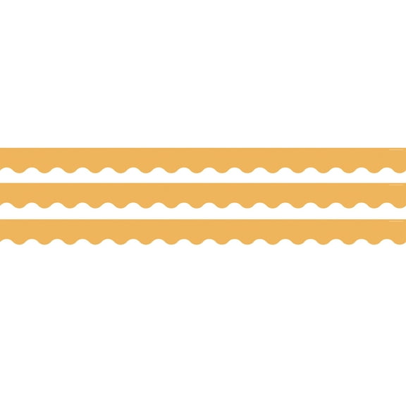 Teacher Created Resources Golden Sun Scalloped Border Trim, 35 Feet Per Pack, 3 Packs