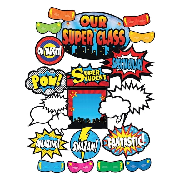 Teacher Created Resources Superhero Bulletin Board Display Set, 52 Pieces
