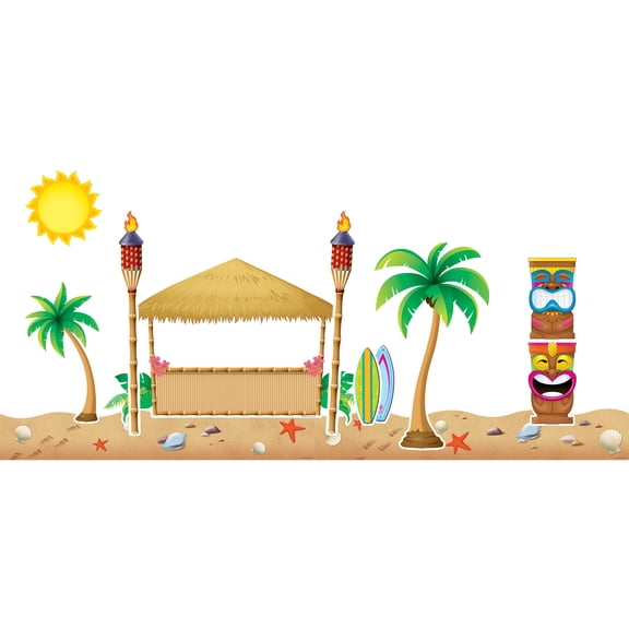 Teacher Created Resources Surfs Up Bulletin Board Decoration Set with Teacher's Guide