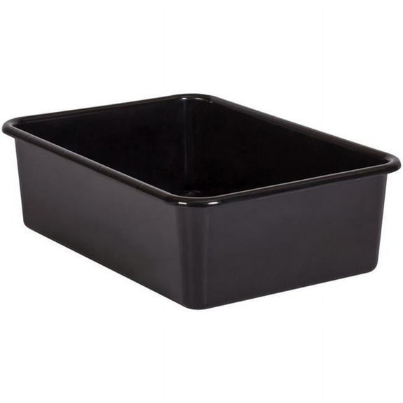 Teacher Created Resources TCR20406 Plastic Storage Bin, Black - Large