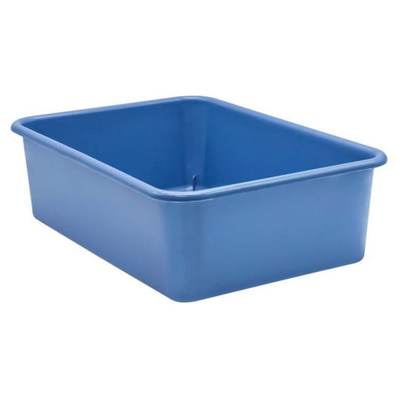 Teacher Created Resources TCR20415 Plastic Storage Bin, Slate Blue - Large