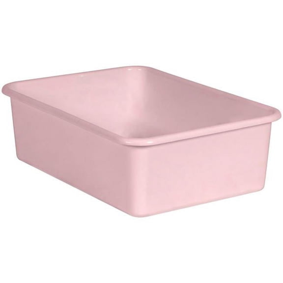 Teacher Created Resources TCR20416 Plastic Storage Bin, Blush - Large