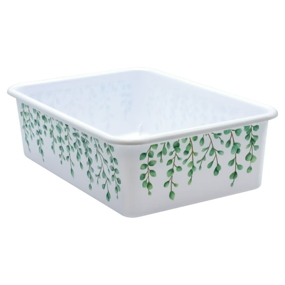 Teacher Created Resources Eucalyptus Large Plastic Storage Bin