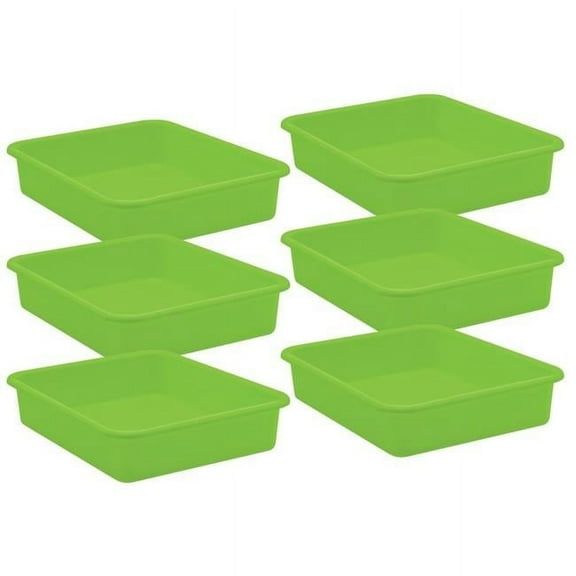 Teacher Created Resources TCR20436-6 Plastic Letter Tray, Lime - Large - Pack of 6