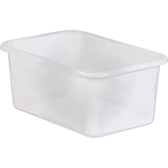 Teacher Created Resources TCR20457 Small Plastic Storage Bin, Clear