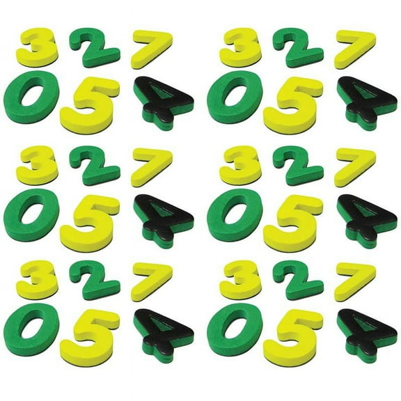 Teacher Created Resources TCR20625-6 0.75 in. Magnetic Foam Small Numbers, Yellow & Green - Pack of 6