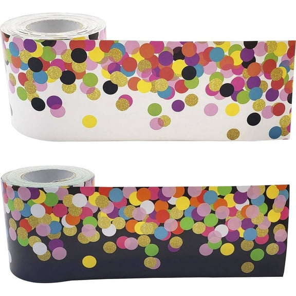 Teacher Created Resources, TCR32302, Colorful Confetti Border Trim, 2 / Set, Multicolor