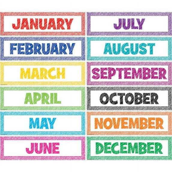 Teacher Created Resources TCR3425BN Scribble Monthly Headliners - Pack of 3