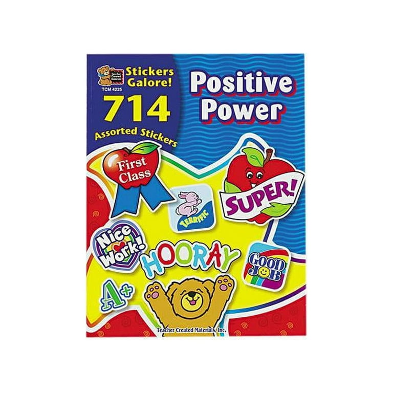 Teacher Created Resources Positive Power Sticker Book - Self-adhesive - Acid-free, Lignin-free - Assorted - 714 / Pack Teacher Created Resources Positive Power Sticker Book - Self-adhesive - Acid-free, Lignin-free - Assorted - 714 / Pack