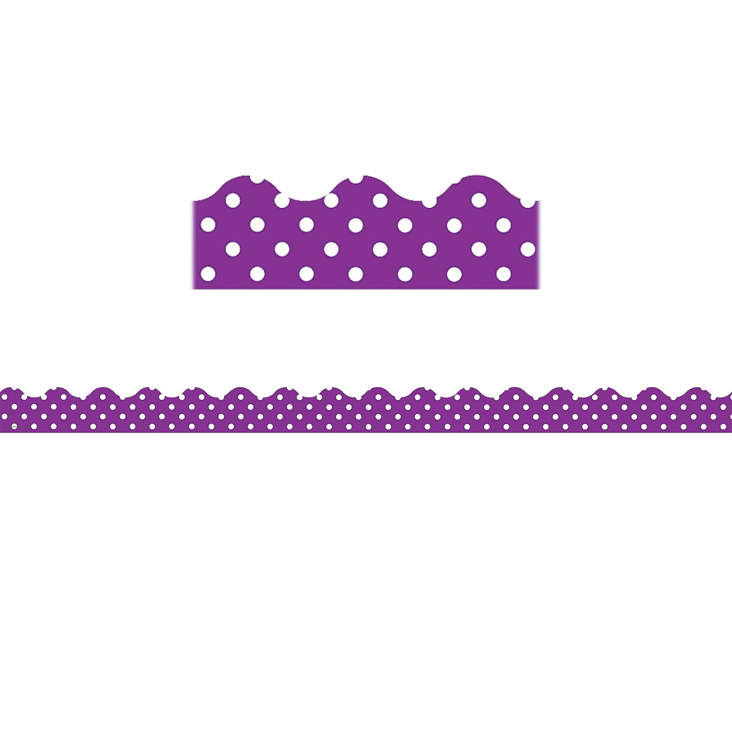 Teacher Created Resources TCR5499 Purple Mini Polka Dots Scalloped ...