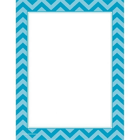 Teacher Created Resources TCR5529 Aqua Chevron Computer Paper