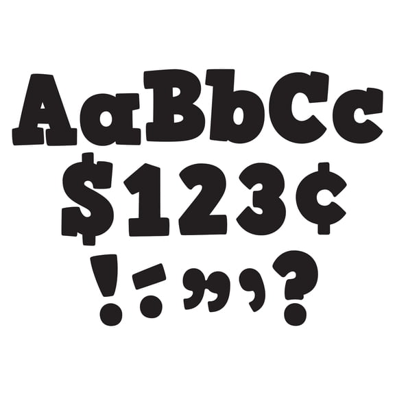 Teacher Created Resources Black Bold Block 4-Inch Letters, 690 Pieces