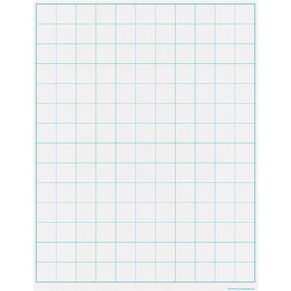 Graphing Grid 1 Inch Squares Write-On/Wipe-Off Chart 17x22 [TCR7115]