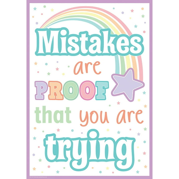 Teacher Created Resources TCR7477 13.37 x 19 in. Mistakes Are Proof Positive Poster