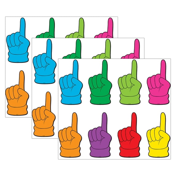 Teacher Created Resources Pointing Hands Magnetic Accents, 16 Per Pack, 3 Packs
