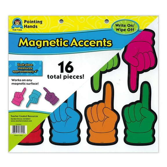 Teacher Created Resources Pointing Hands Magnetic Accents, Pack of 16