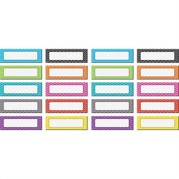 Teacher Created Resources Chevron Labels Magnetic Accents Assorted Colors 20 Per Pack 3 Packs