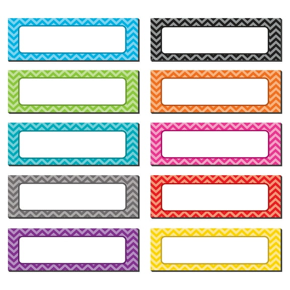 Teacher Created Resources, TCR77204, Chevron Labels Magnet Accents, 20 / Set, Multicolor