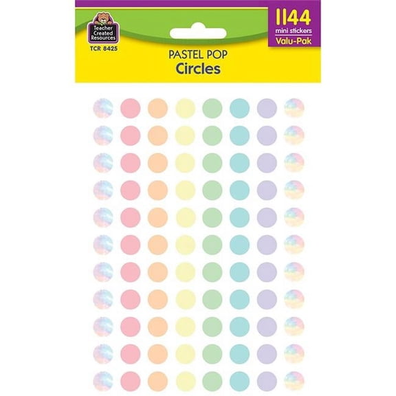 Teacher Created Resources TCR8425 Pastel Pop Circles Stickers Valu-Pack