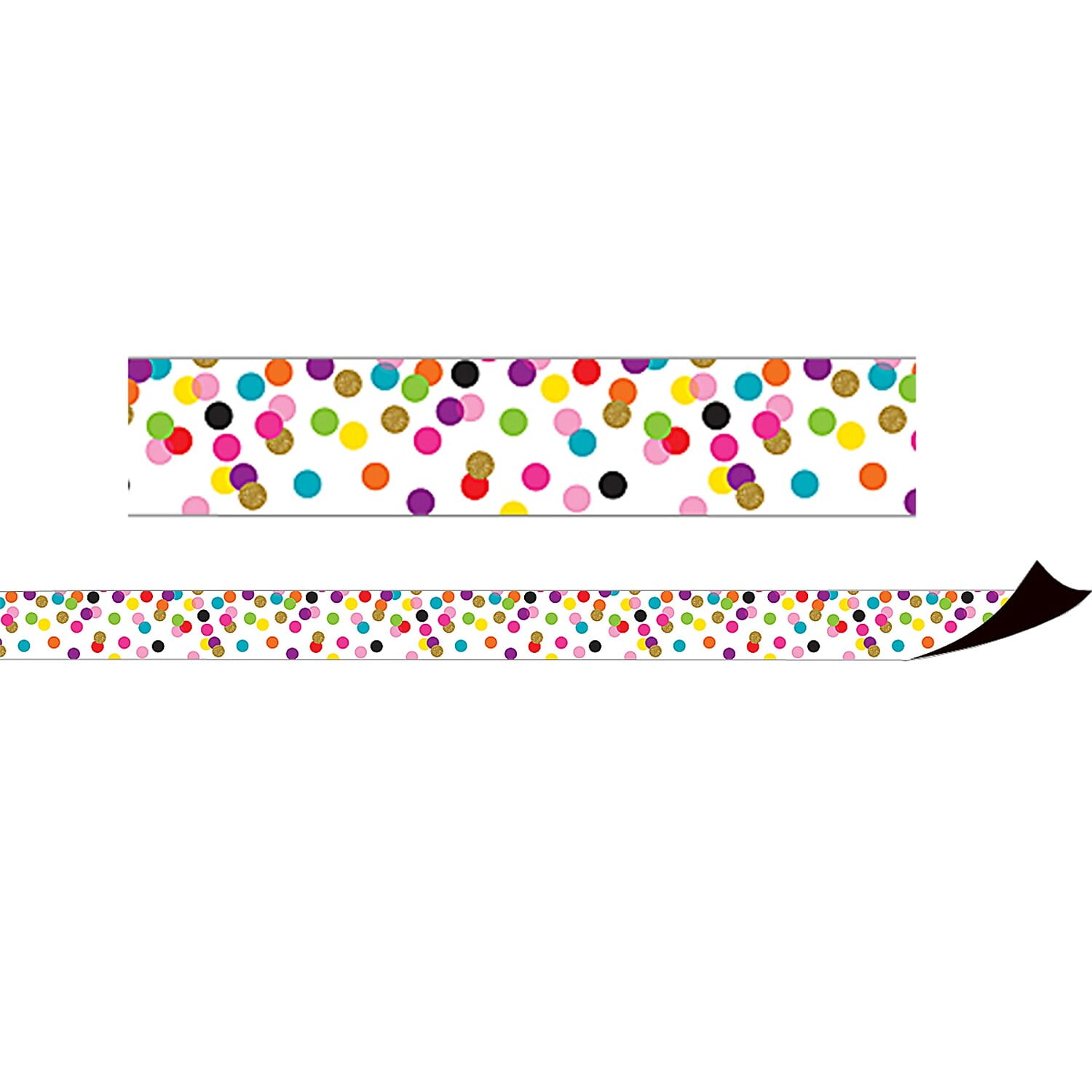 Colorful Confetti Magnetic Border for Whiteboards and Metal Surfaces
