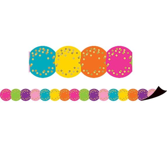 Teacher Created Resources Confetti Circles Die-Cut Magnetic Border