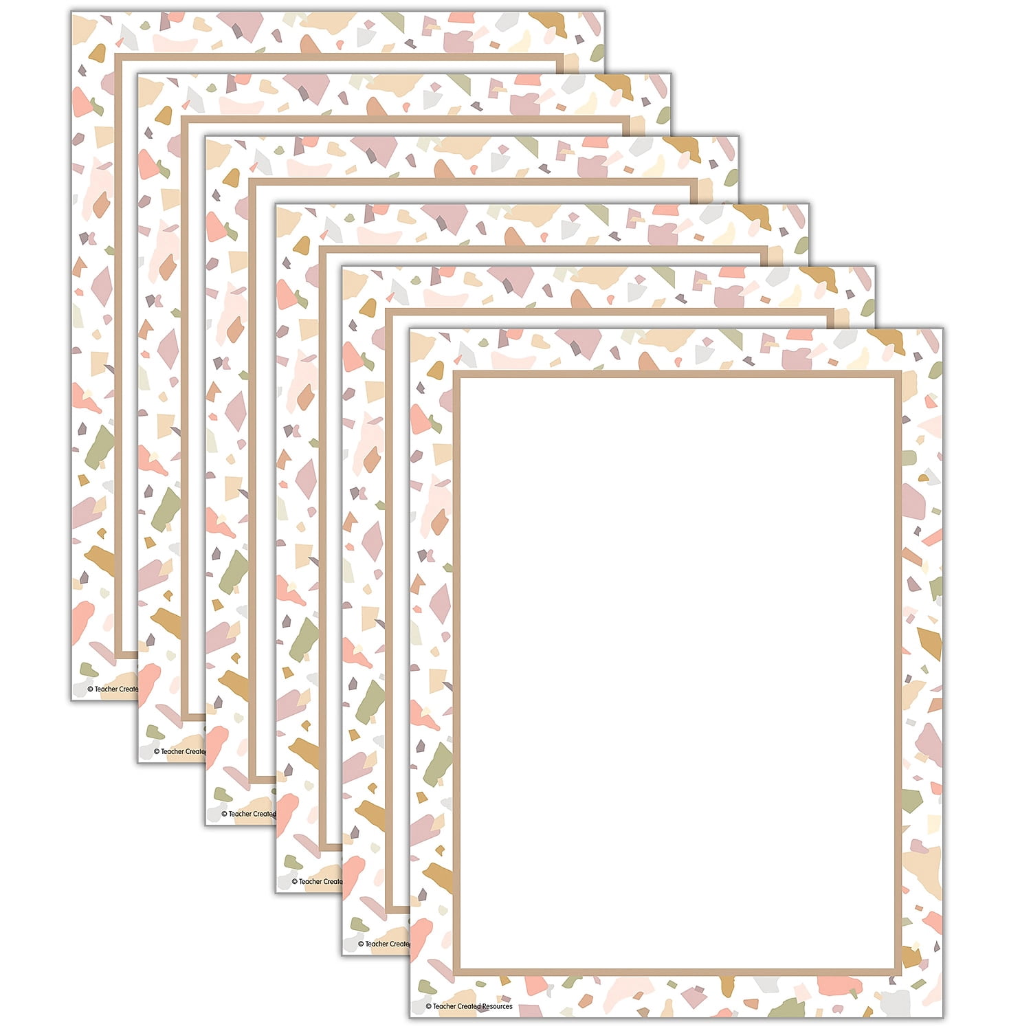 Teacher Created Resources Terrazzo Tones Computer Paper, 50 Sheets Per Pack, 6 Packs
