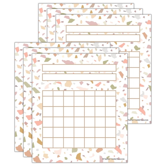 Teacher Created Resources Terrazzo Tones Incentive Charts, 36 Per Pack, 6 Packs
