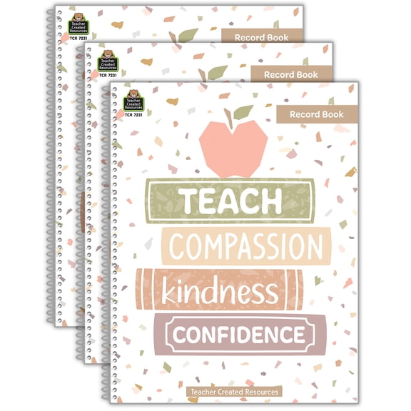 Teacher Created Resources Terrazzo Tones Record Book, Pack of 3