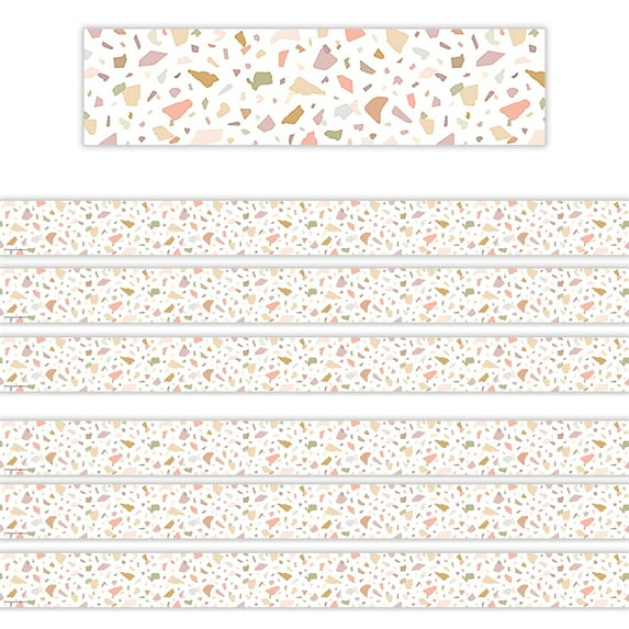 Teacher Created Resources Terrazzo Tones Straight Border Trim, 35 Feet Per Pack, 6 Packs