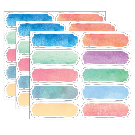 Teacher Created Resources Watercolor Labels Magnetic Accents, 20 Per Pack, 3 Packs