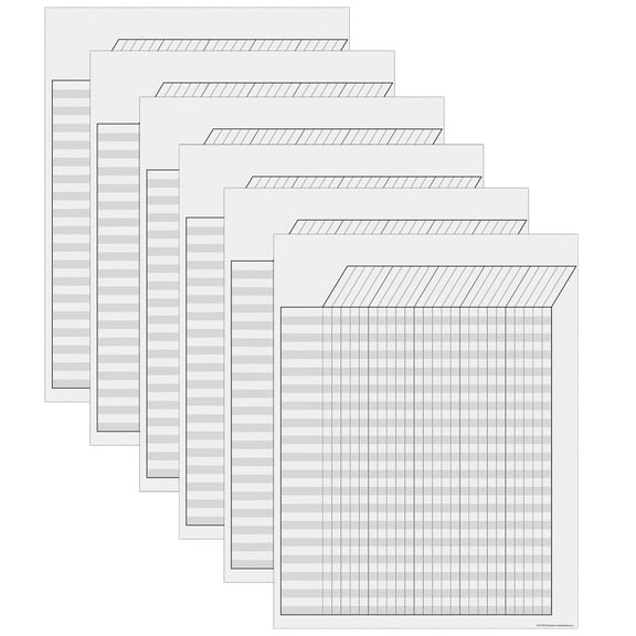 Teacher Created Resources White Incentive Write-On/Wipe-Off Chart, Pack of 6