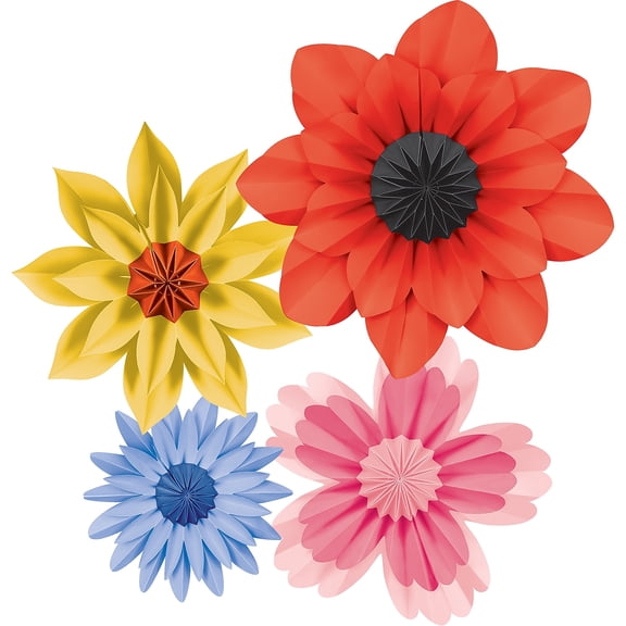 Teacher Created Resources Wildflowers Paper Flowers, Pack of 4