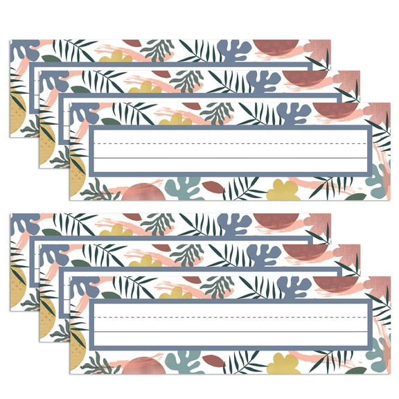 Teacher Created Resources Wonderfully Wild Flat Name Plates, 3-1/2" x 11-1/2", 36 Per Pack, 6 Packs