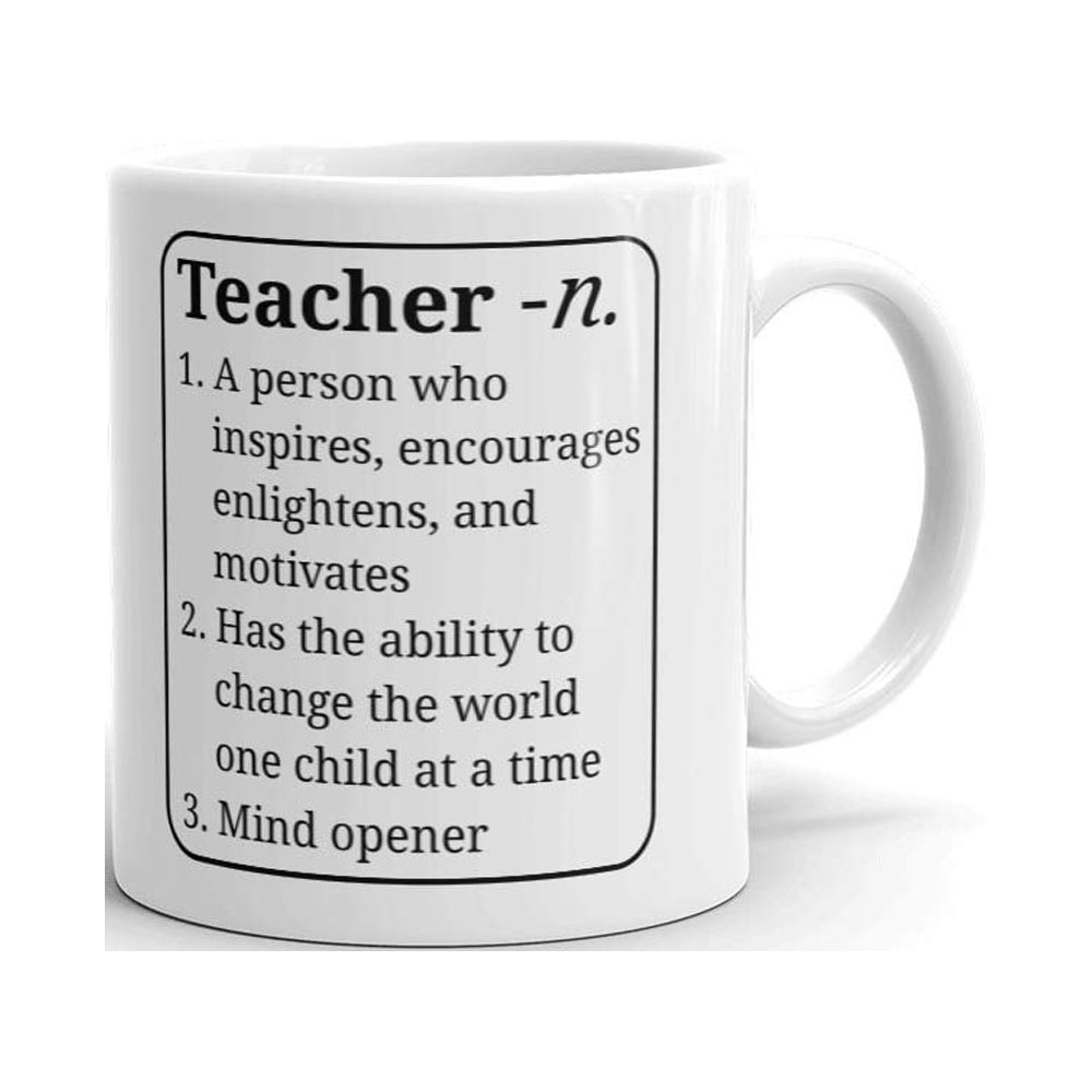Teacher Definition Appreciation Coffee Tea Ceramic Mug Office Work Cup Gift
