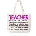 thumbnail image 1 of Teacher Definition Canvas Tote Book Bag-Teacher Appreciation Gift-Teacher Gift -COCOVICI, 1 of 6
