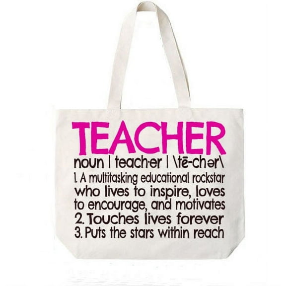 Teacher Definition Canvas Tote Book Bag-Teacher Appreciation Gift-Teacher Gift -COCOVICI