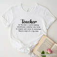 thumbnail image 1 of Teacher Definition T-Shirt, Inspirational Quote Tee for Educators, 1 of 10