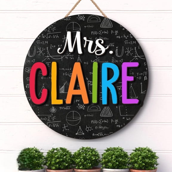 Teacher Door Sign, Teacher Door Hanger, Classroom Decor, Teacher Appreciation Gifts, Science Teacher Welcome Sign, Math Classroom Sign