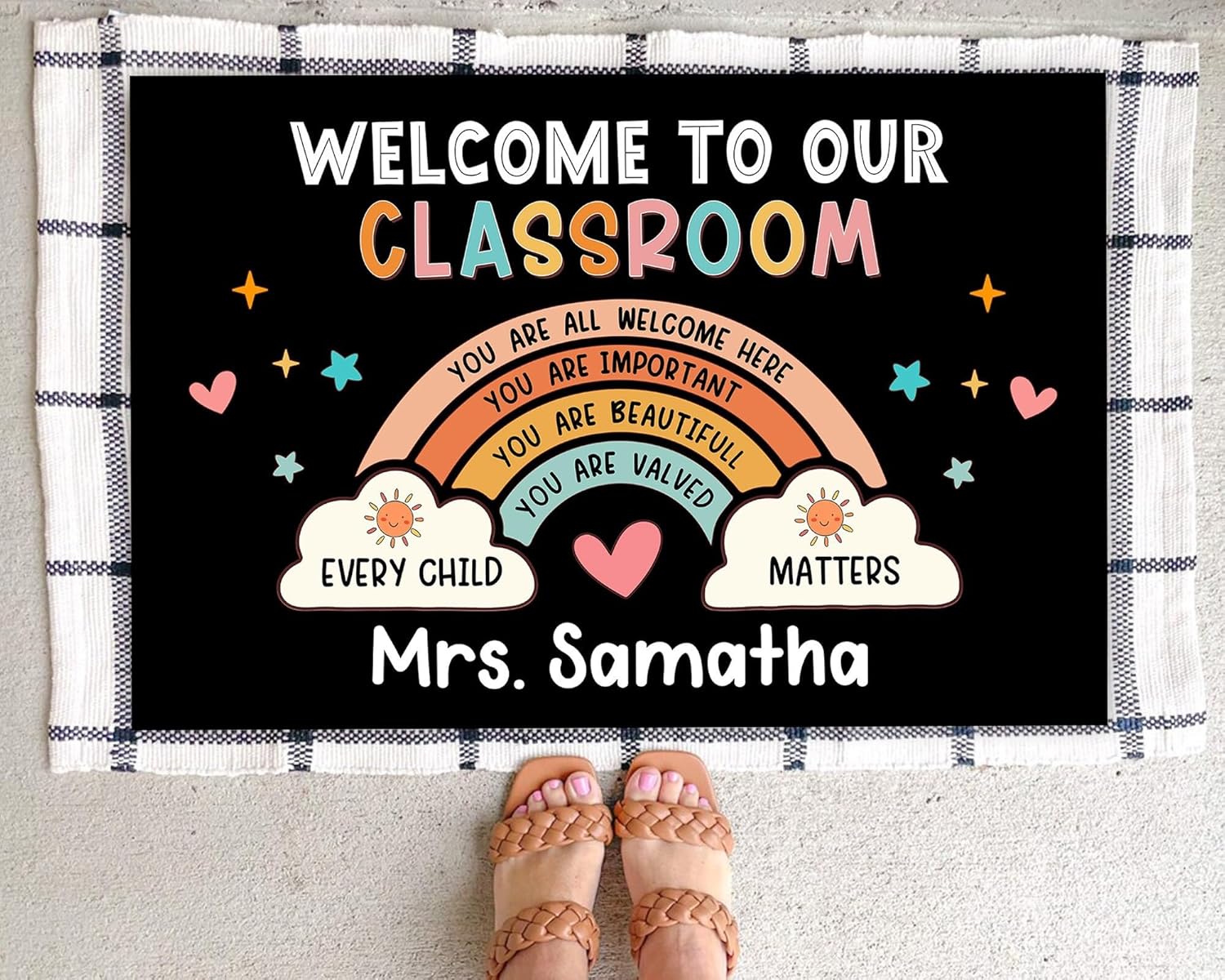 Teacher Doormat, Classroom Welcome Mat, Teacher Gifts, Classroom ...