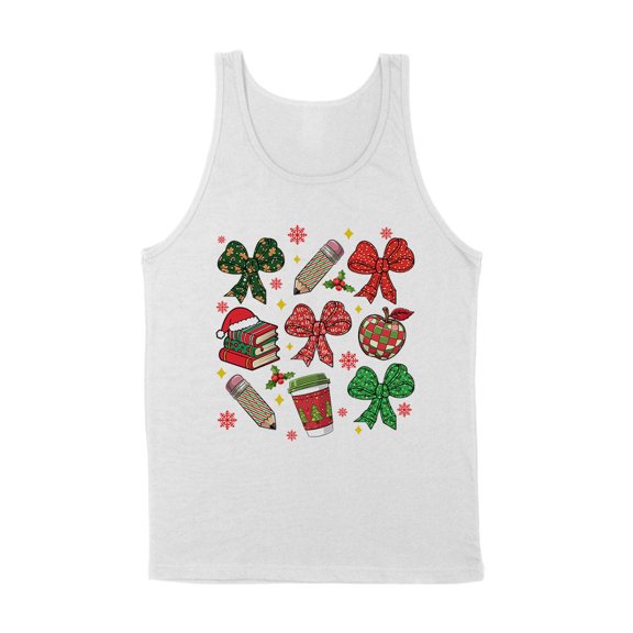 Teacher Elements Christmas Tank Top Unisex X-Large White