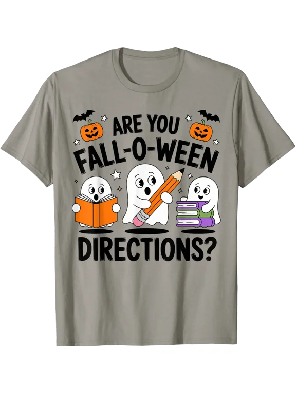Teacher Fall O Ween Ghost Directions T Shirt All Size S-5XL
