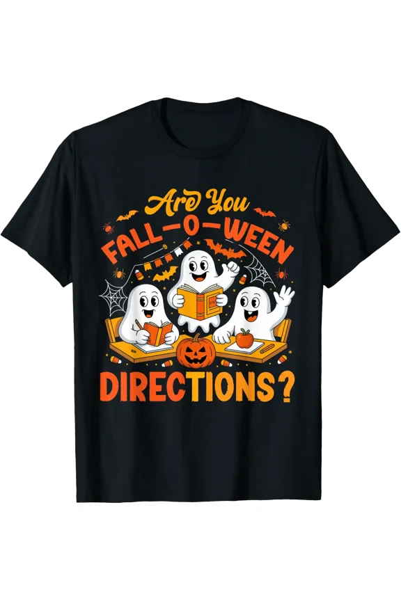 Teacher Fall O Ween Halloween Ghost T Shirt Size S-5XL